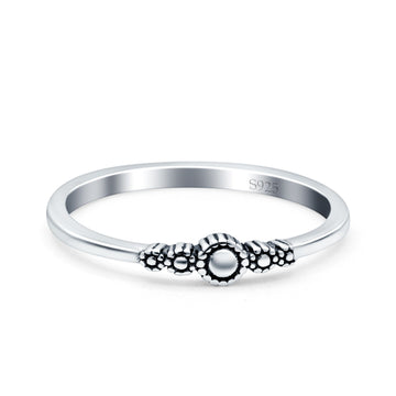 Bali Style Band Oxidized Solid 925 Sterling Silver Thumb Ring (3mm)